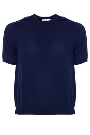 Blue cotton knit T-shirt PT TORINO | TL4SGM170ICH73MGU0360